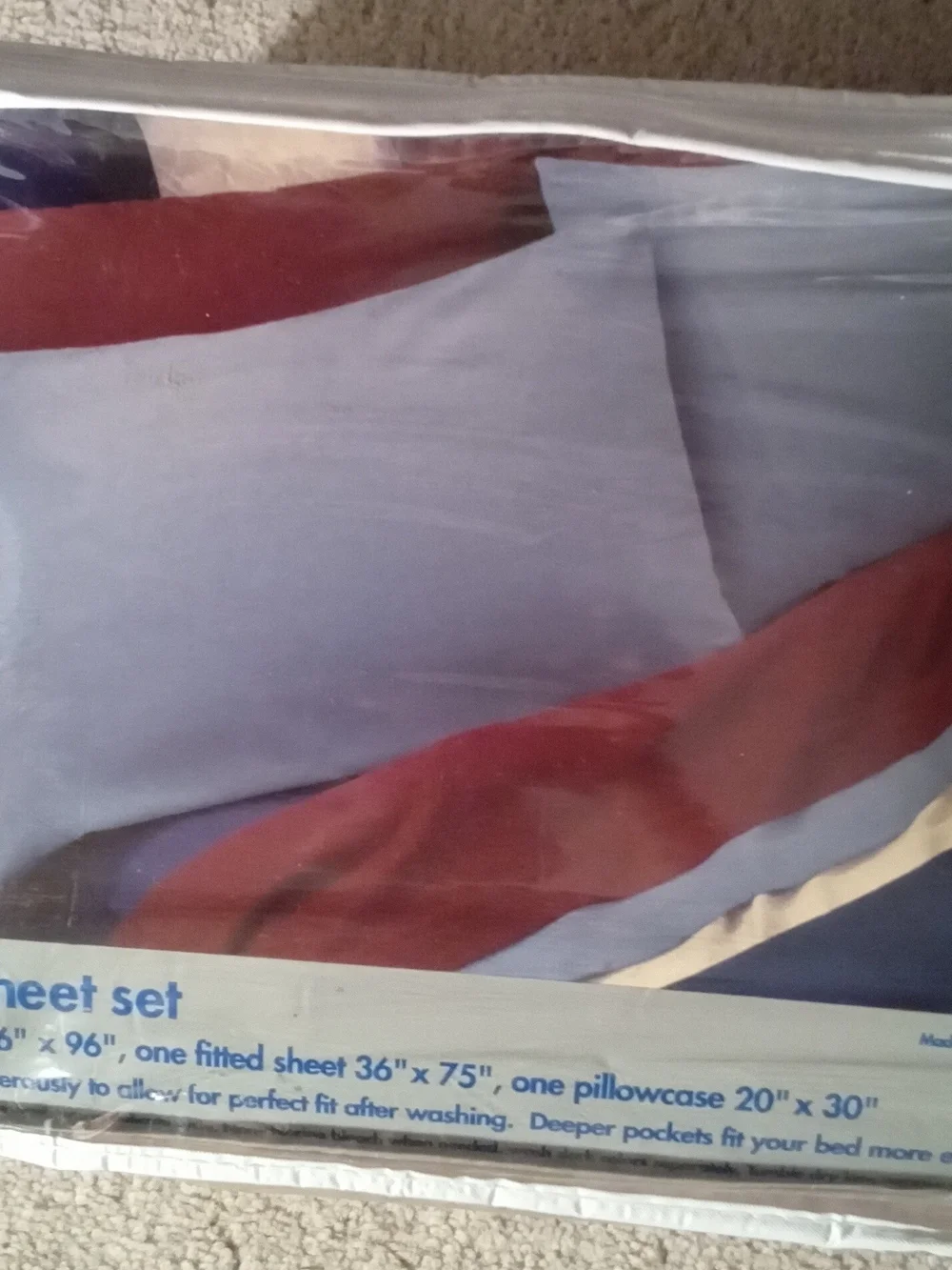 Twin Sheet Set in Magenta Red